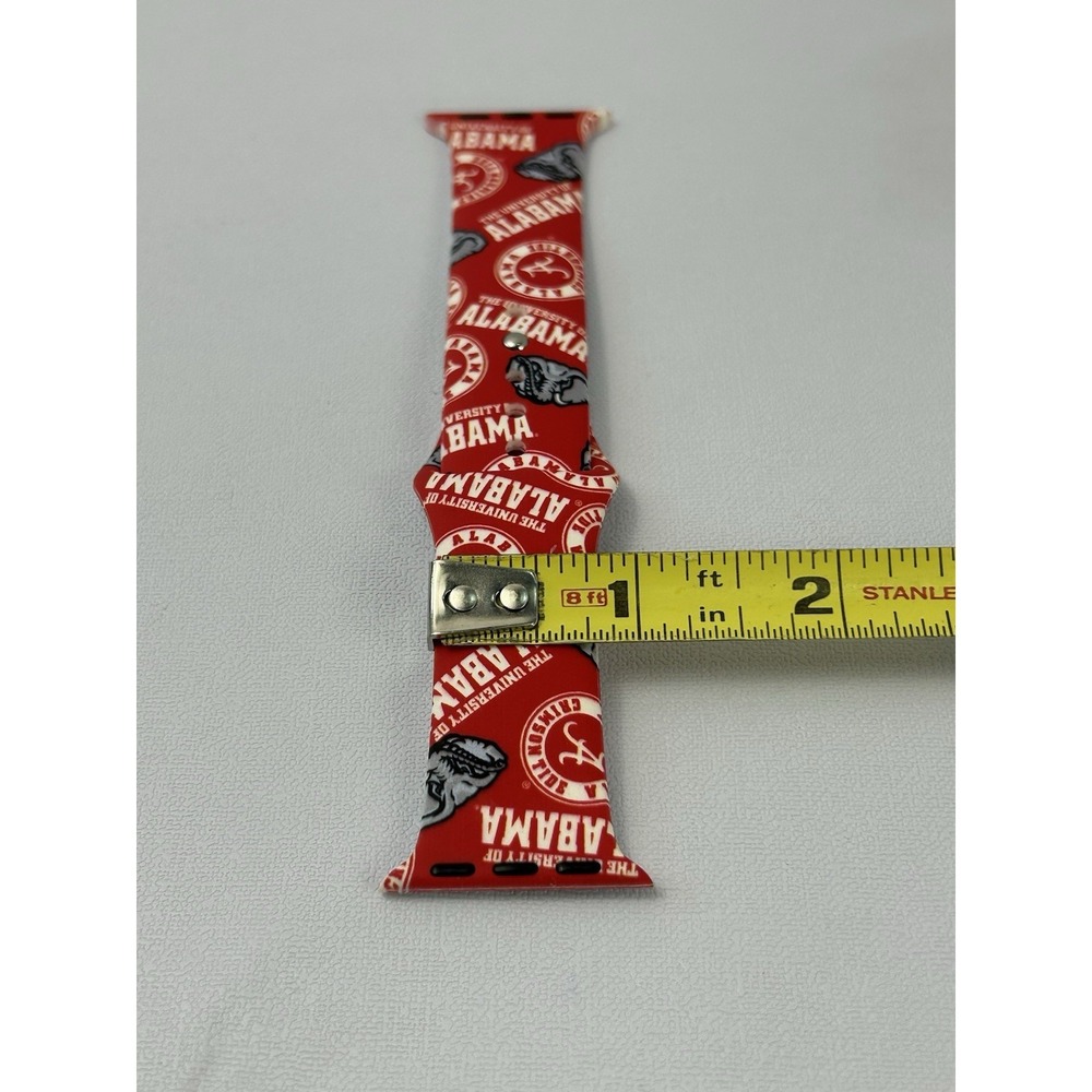Alabama Crimson Tide Apple Watch Band Red Silicone Sport Strap NCAA - Picture 6 of 9